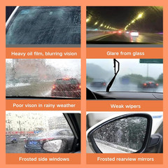 2 Pcs Glass Oil Film Remover Car Roll-On Glass Compound Cleaning Board Improve