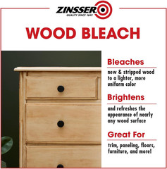 Zinsser Wood Bleach Kit, 2-Step Brightening System, Interior Wood Surfaces | 8Oz