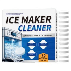 Ice Machine Cleaner Maker Descaler – 12 Pieces ACTIVE Clean Deodorizing Tablets-