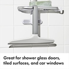 Shower Squeegee Silicone Blade Wide 10 Inch Streak Free Drying Bathroom Mirror