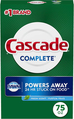 Complete Powder Dishwasher Detergent, Fresh Scent, 75 Oz, White