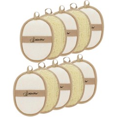 Natural Loofah Exfoliating Body Scrubber (Pack 10), Loofah Bath Sponge, Luffa…