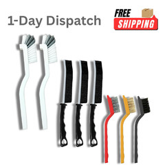 8PCS Crevice Cleaning Brush Set Hard Bristle Multi-Purpose Kitchen Bathroom Tool