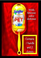 Swiffer HEAVY DUTY PET & More 360° Dusting Kit : 1 Handle 2 Dusters w Febreze