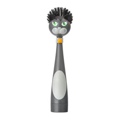 Soap Dispensing Dish Brush – Felix Cat-Shaped, Dish Brush with Handle and Soa…