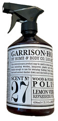 NEW Garrison Home & Body Company Wood Furniture Polish Spray Lemon Verbena 21oz