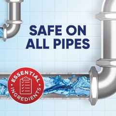 Liquid Drain Cleaner Unclogs Pipes in 60 Minutes Non-Corrosive Gel Safe Drains