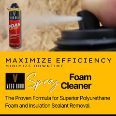 Vega bond Spray Foam Cleaner, 15 oz Dual Pack – Dissolves Uncured Expanding Foam