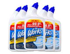 The Works Toilet Bowl Cleaner 32oz Removes Stains 5 Pack