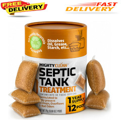Septic Tank Treatment – 12 Pods, 1 Year Supply – RV Toilet Treatment – Dissolvab