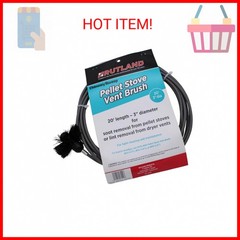 Rutland 3-Inch Pellet Stove/Dryer Vent Brush with 20-Feet Handle