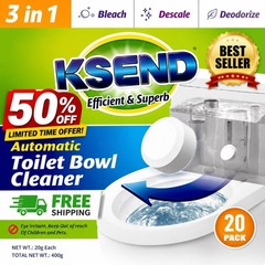 Toilet Bowl Cleaner Tablets 20 PCS – Automatic Toilet Bowl Cleaners with Bleach,