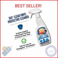 303 Products Marine Clear Vinyl Protective Cleaner, Clear Vinyl Window Cleaner &