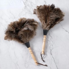 13″ Ostrich Feather Duster Durable Dust collecting Cleaning Tool In Wool Shop .