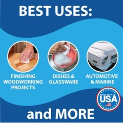 10 Pack of 6 x 9 White Non Scratch Non-Woven Pads for Buffing Cleaning Polish…