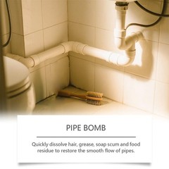 2x Strong Pipe Drain Cleaning Powder Quickly Clean Sewers & Eliminate Odors