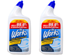 The Works Toilet Bowl Cleaner 32oz Removes Stains 2 Pack