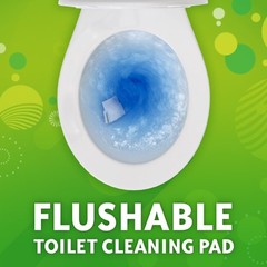Flushable Toilet Cleaning Pads Starter Kit with Wand and Stand Fresh Citrus