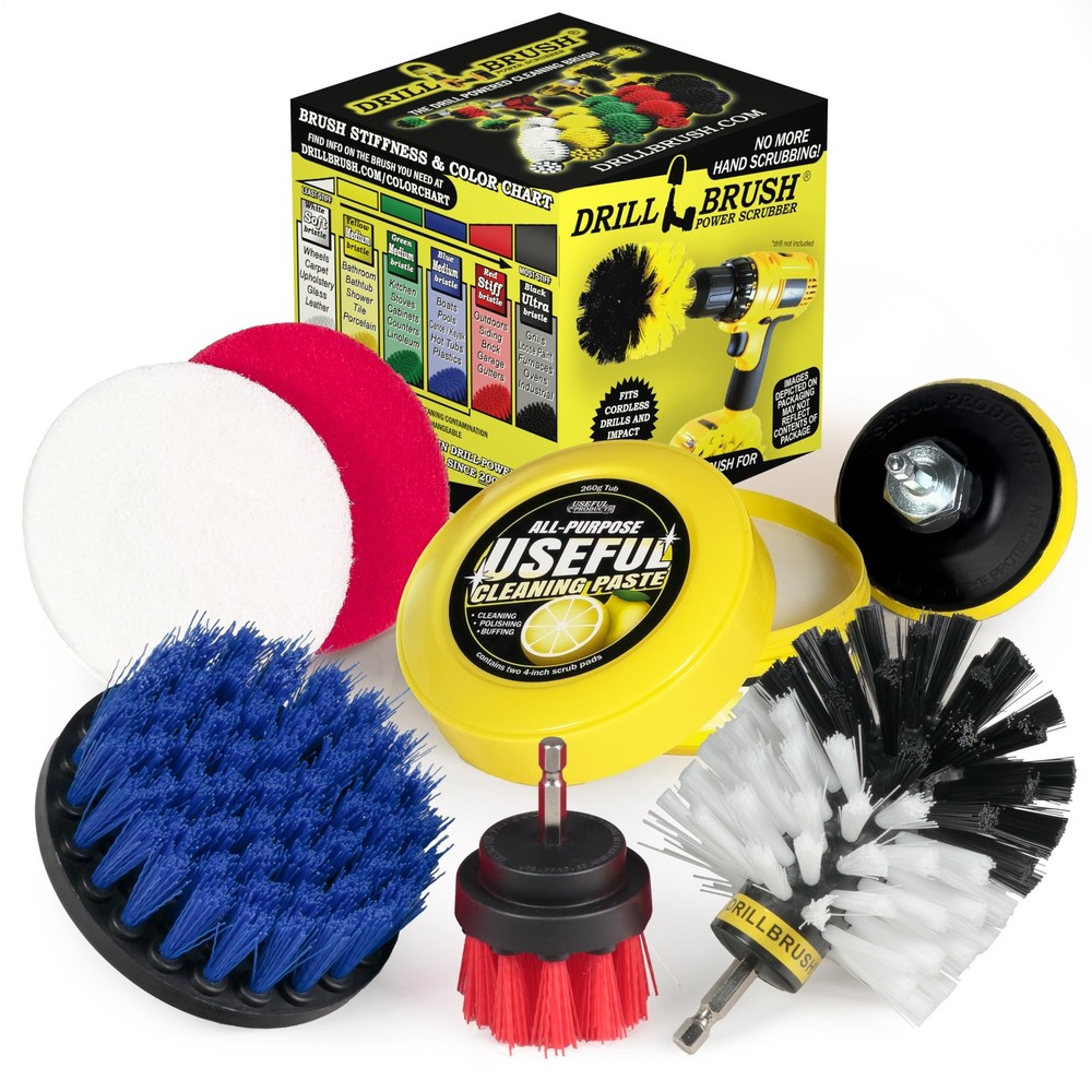 Nylon Drill Brush Attachments for Cleaning Car Accessories, Carpet, Truck
