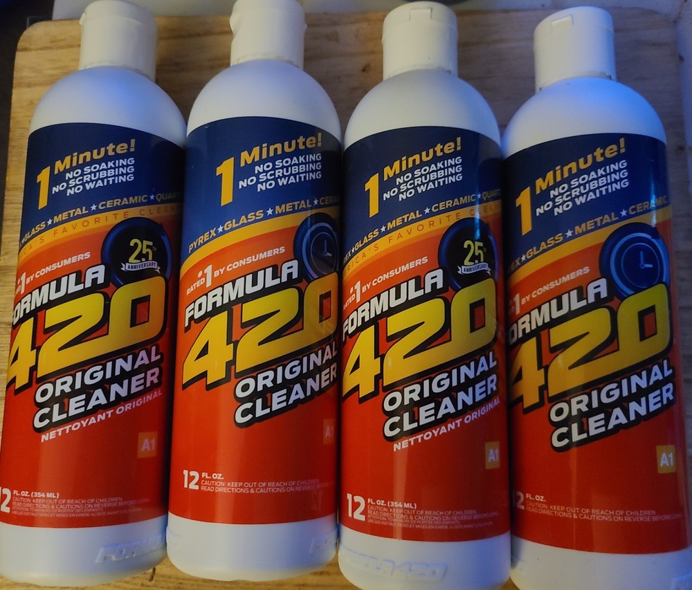 4 Lot Formula 420 Cleaner 12oz Pipe Pyrex Metal Glass Ceramic