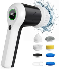 Electric Spin Scrubber Cordless Shower Scrubber With Battery Level Display NEW
