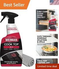 Everyday Kitchen Helper: 22oz Citrus Cooktop Cleaner & Microfiber Cloth Included