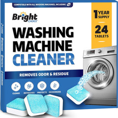 Washing Machine Cleaner Tablets 24 Pack – Deep Cleaning for Front & Top Load
