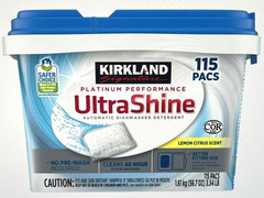 Kirkland Signature Platinum UltraShine Dishwasher Detergent Pacs 115 2 Pack