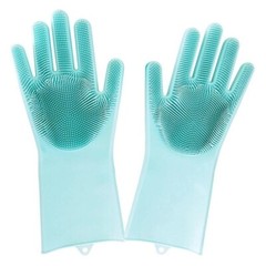 HOMZEE Reusable Silicone Magic Dish Washing kitchen Cleaning-Scrubbing Gloves