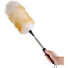 Lambswool Extendable Cleaning Duster 26-64 Inch, Anti-Static Wall Duster Cleaner