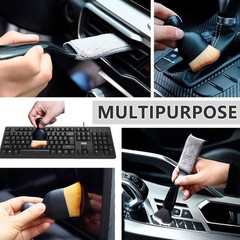 3 Pack Car Interior Detail Dust Brush, Microfiber Duster Brush, Feather Duster,