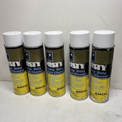 5 Pack MISTY Heavy Duty Glass Cleaner, Aerosol spray, 19 oz