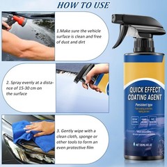 Car Coating Spray,Quick Effect Coating Agent,Car Scratch Wax Polish Spray Liquid