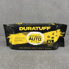 DURATUFF Heavy Duty Auto Wipes XL 100 Count Non-Woven Cleaning Wipes