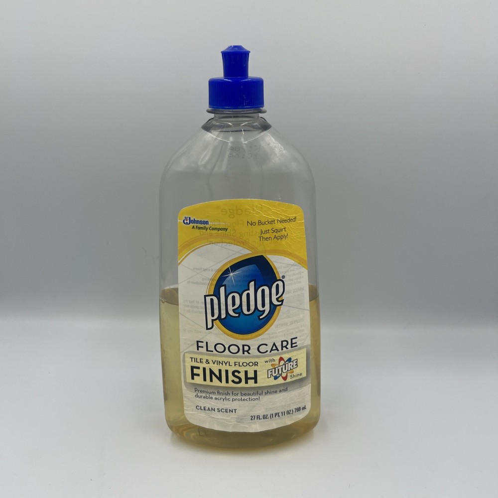 Pledge FLOOR CARE Tile & Vinyl Floor Finish w/ FUTURE SHINE 27 Oz . **60% Full