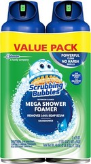 Scrubbing Bubbles Mega Bathroom and Shower Foamer Aerosol, Rainshower Scent, 20o