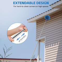 Cobweb Duster with Extension Pole, Retractable Dusters for Cobweb Cleaning 81-In