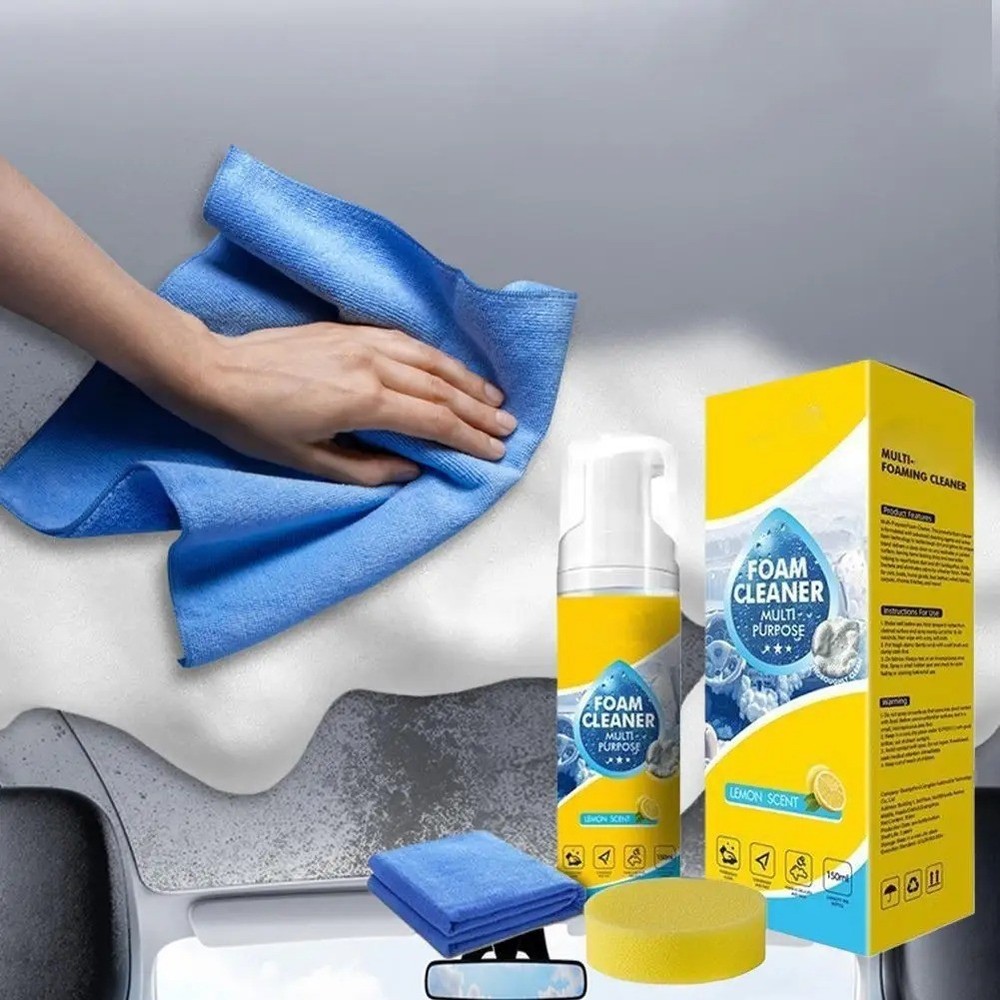 4-in-1 Multi-Enzyme Foam Cleaner, All-Purpose Spray 5oz with Sponge & Towel