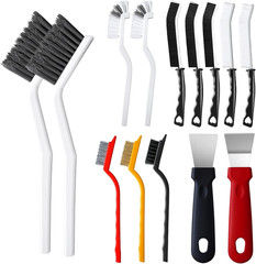 14Pcs Crevice Cleaning Brush Set, V Shape Grout Cleaner Brush for Deep Cleaning