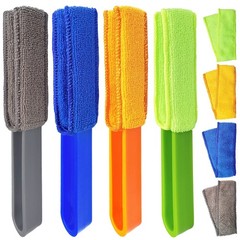 4 Pack Microfiber Blinds Duster, 4 Removable and Washable Sleeves, Cleaner fo…