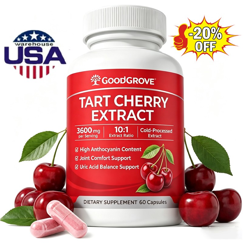 Good Grove Tart Cherry Extract Capsules 60 Capsules, Non- Vegan 3600mg