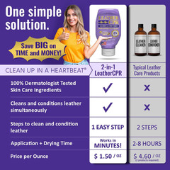 Cleaner & Conditioner 18Oz – Cleans, Conditions, Restores & Protects Leather Fur