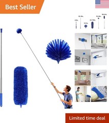 Extendable Cobweb Duster Kit – 100-Inch Telescopic Pole for Effortless Cleaning