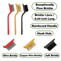 Crevice Cleaning Brush Set, Multi-Purpose Hard Bristle Brushes for Deep Clean…