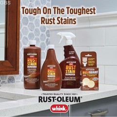 Rust-Oleum Whink Rust Stain Remover Stain Remover Toilets Sinks & Carpets 32 oz