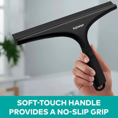 Shower Squeegee with Hang Hook, Bathroom Squeegee for Shower Glass, Tile Wall…