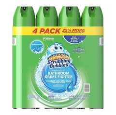 Scrubbing Bubbles Bathroom Cleaner, Rainshower, 25 oz., – Choose Count 4/8/12ct.