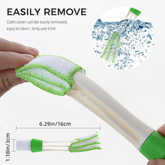 4Pcs Window Venetian Blind Cleaner Duster Tool,Washable 7 Fingers Dusting Cleane