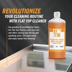 Powerful Non-Toxic Flat Top Grill Cleaner Food-Safe Professional Grade Liquid US