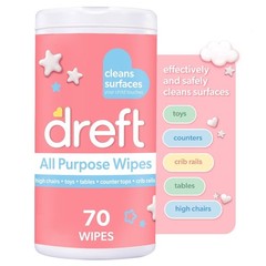 Baby Cleaning Wipes 70 Count Pack Gentle for Skin and Surfaces All Purpose